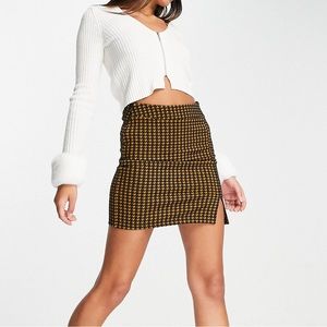 NWT checkered mini skirt